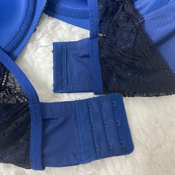 Ashley Stewart Black Full Coverage Micro Underwired Lace T-Shirt Bra 46D - Picture 9 of 12